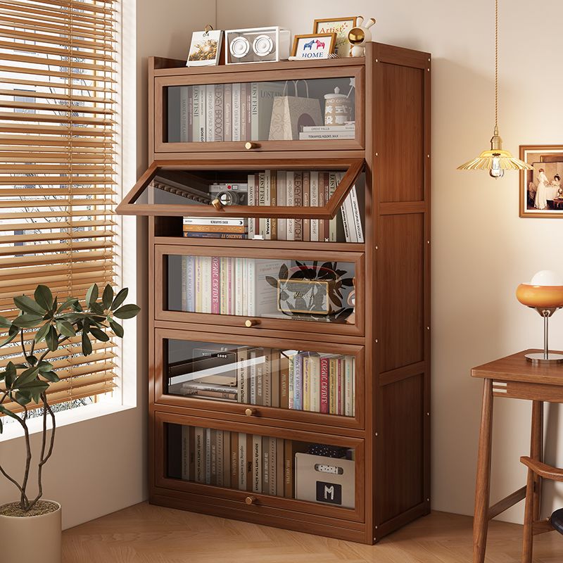 Storage - Multifunktionales Bambus-Bücherregal, großes Holz-Bücherregal, Aufbewahrungsschrank, Präsentationsregal,