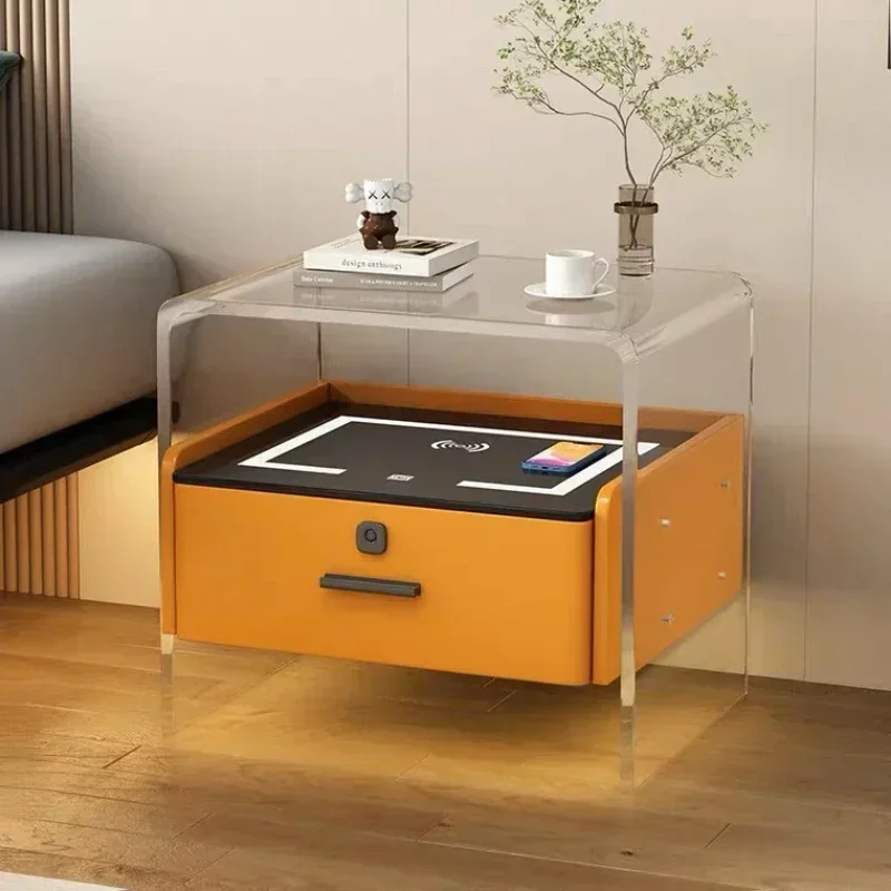 Floating Nightstand With Led Light - # Acryl-Nachttische für Schlafzimmer, schwebende, intelligente