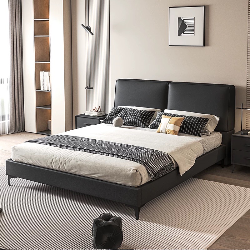 King Size Bed Frame With Storage Drawers - Modernes Luxus-Holz-Schlafzimmermöbel, weich gepolsterte Betten, Kingsize-Doppelbettgestell,