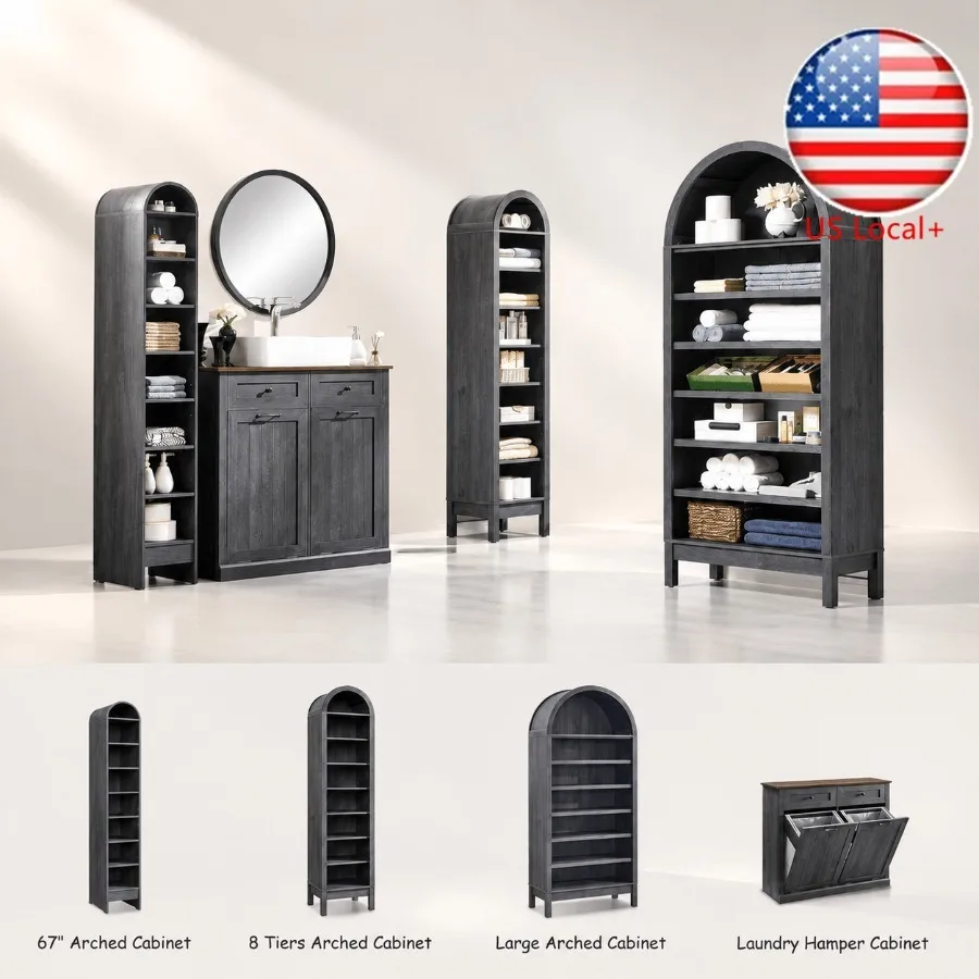 67 cm hoher, gewölbter Badezim – Storage Bewertung und Preis