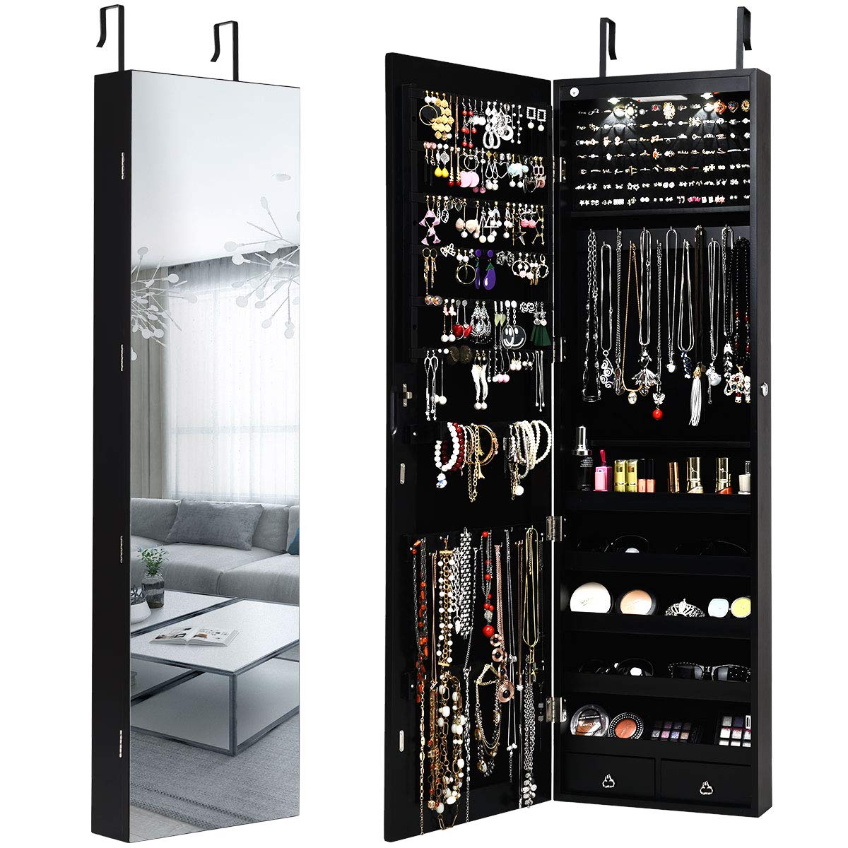 Wand- oder Türmontierter Schmu – Full Length Mirror Jewelry Armoire Bewertung und Preis