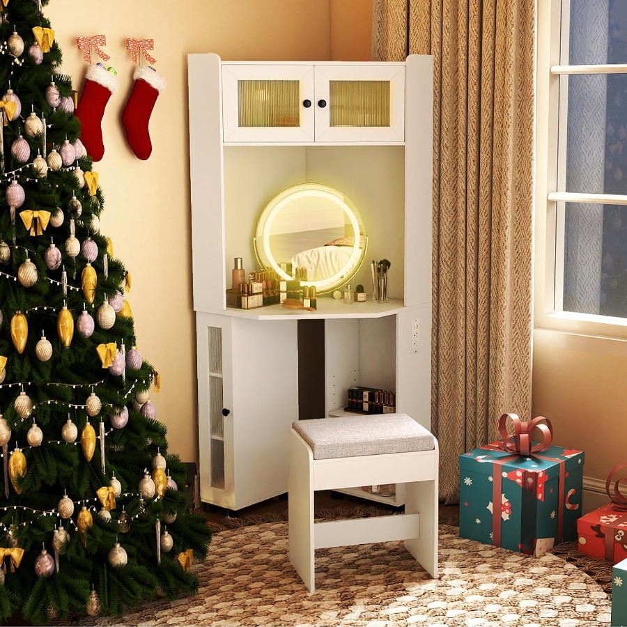 Eck-Schminktisch mit Spiegelbe – Dressing Table Vanity With Lighted Mirror Bewertung und Preis