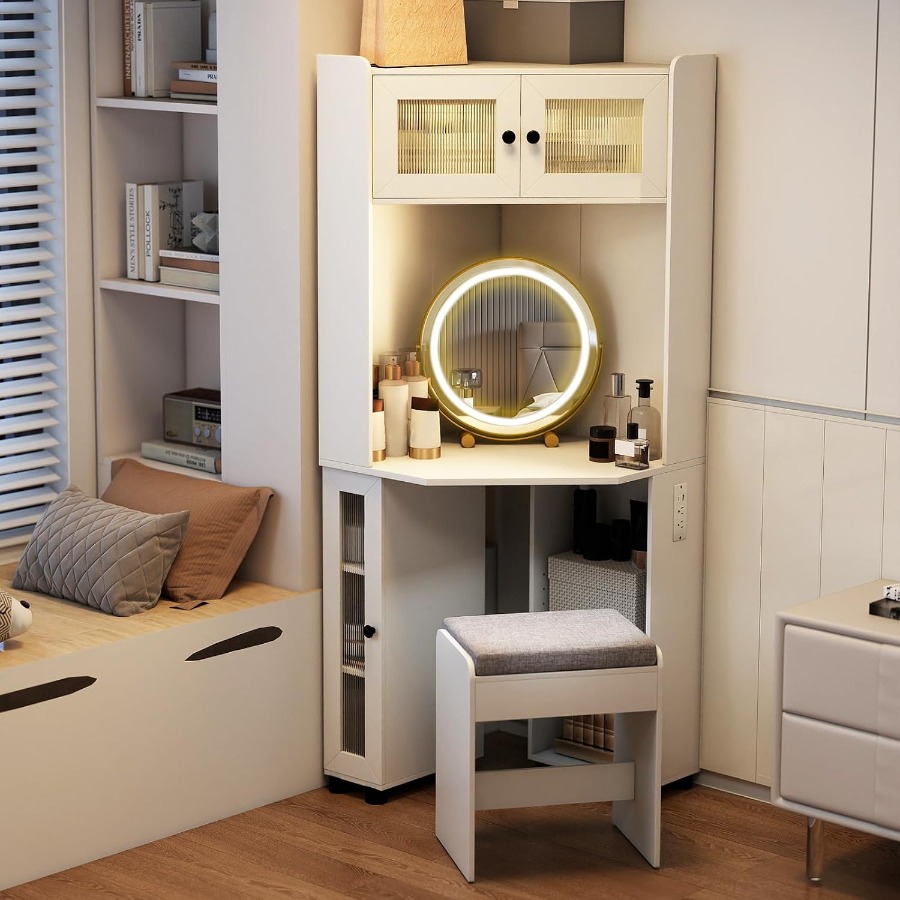 Eck-Schminktisch mit Spiegelbe – Dressing Table Vanity With Lighted Mirror Bewertung und Preis