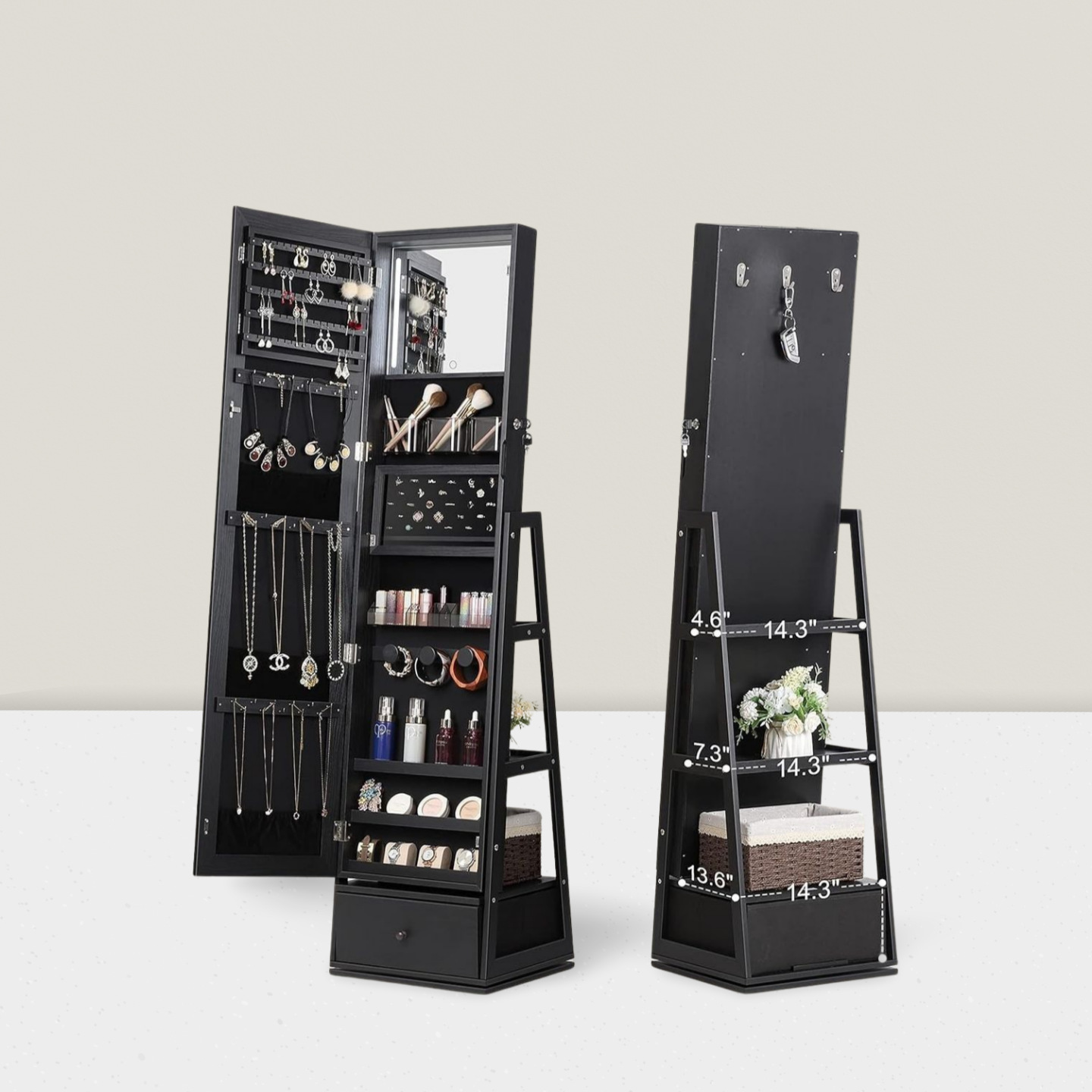 Ganzkörperspiegel für Garderob – Full Length Mirror Jewelry Armoire Bewertung und Preis