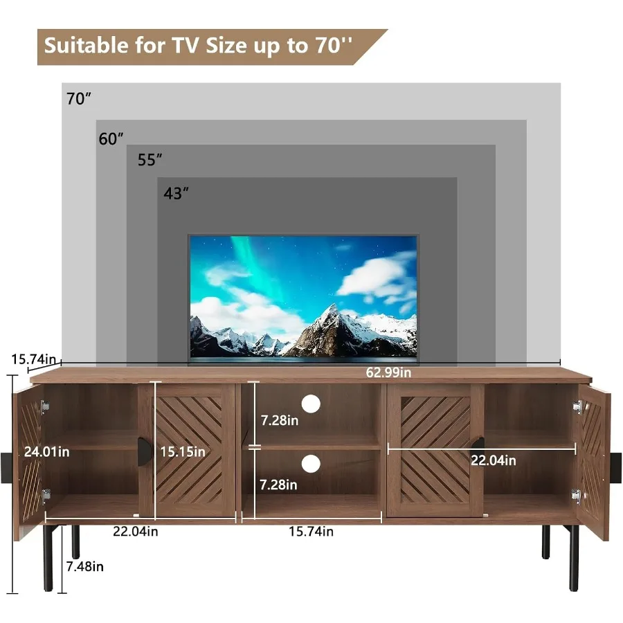 63 TV-Ständer für das Wohnzimm – Storage Bewertung und Preis