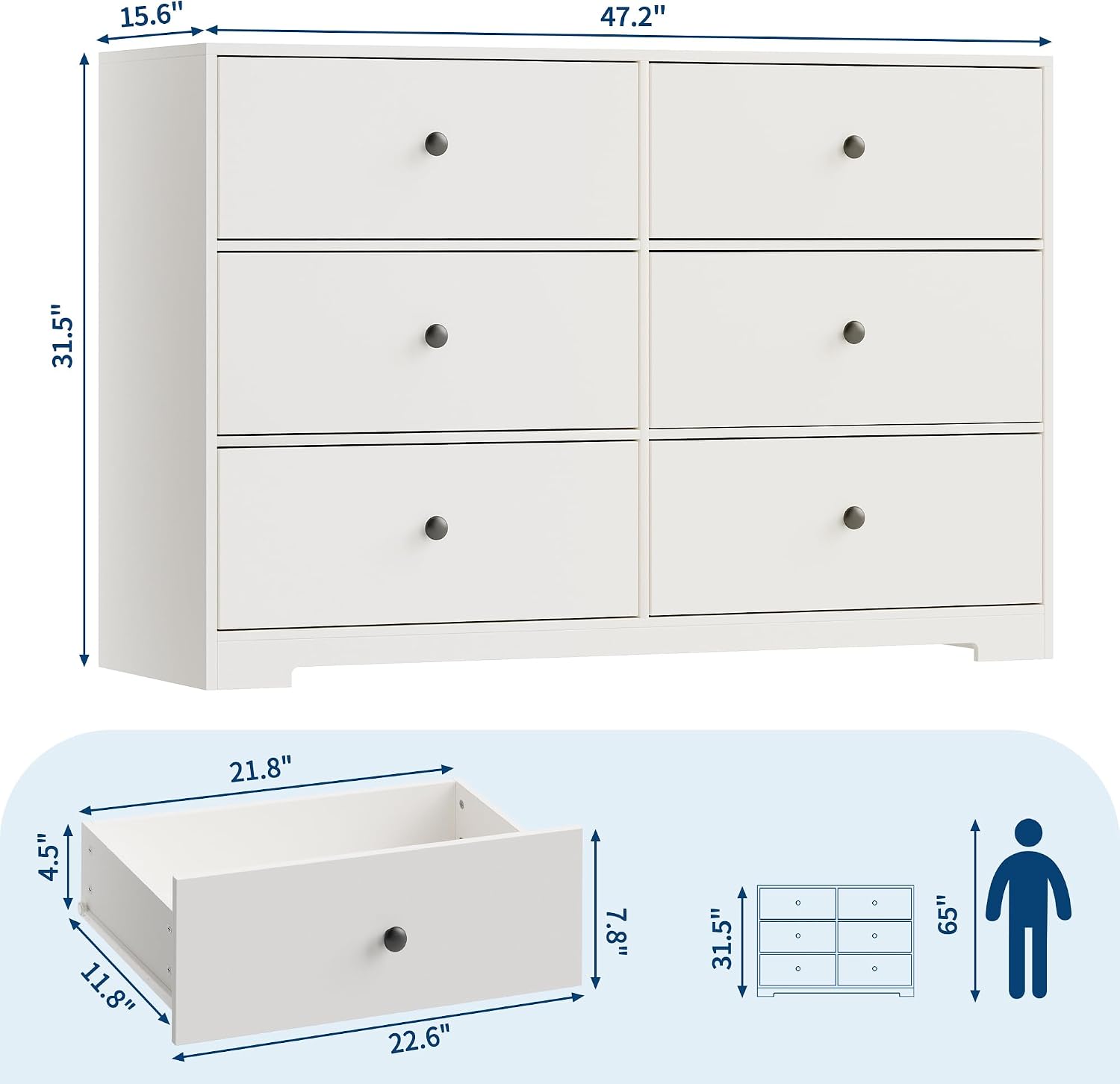 6-Schubladen-Kommode für Schla – Bedroom Furniture Bewertung und Preis