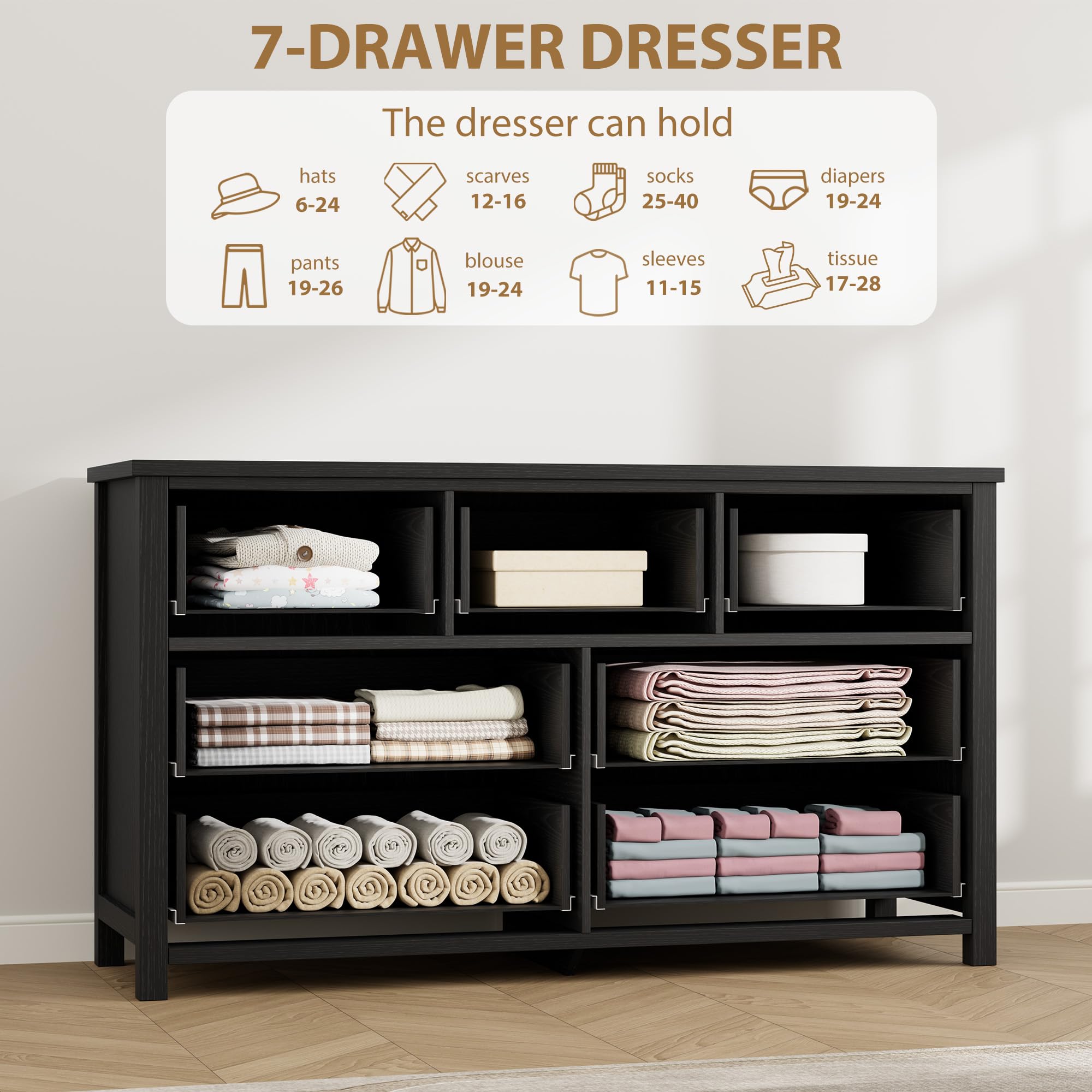 Kommode mit 7 Schubladen für d – Bedroom Furniture Bewertung und Preis