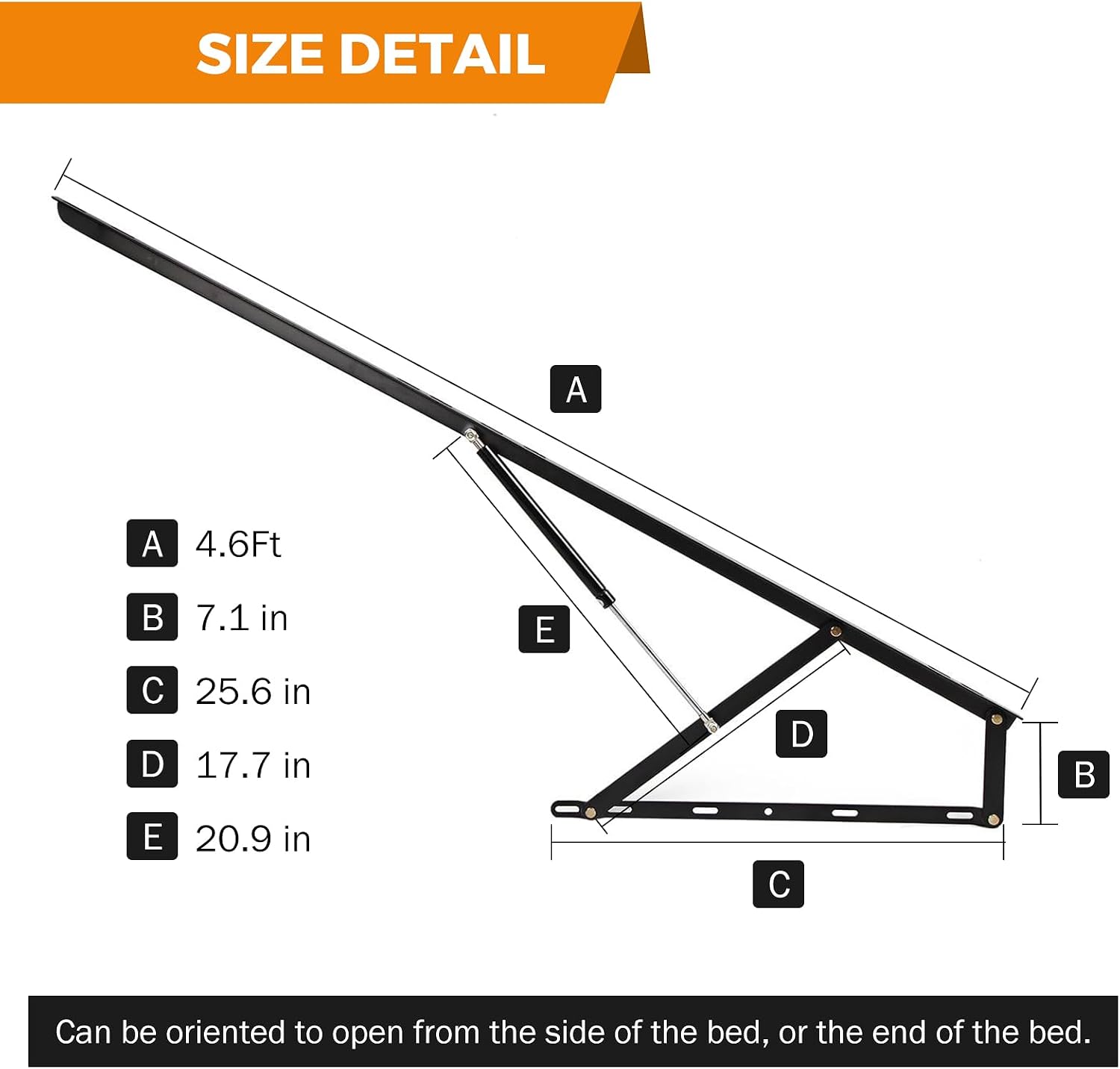 4,6-Fuß-Bettliftmechanismus, 1 – Gas Lift Storage Bed Hydraulic Bewertung und Preis