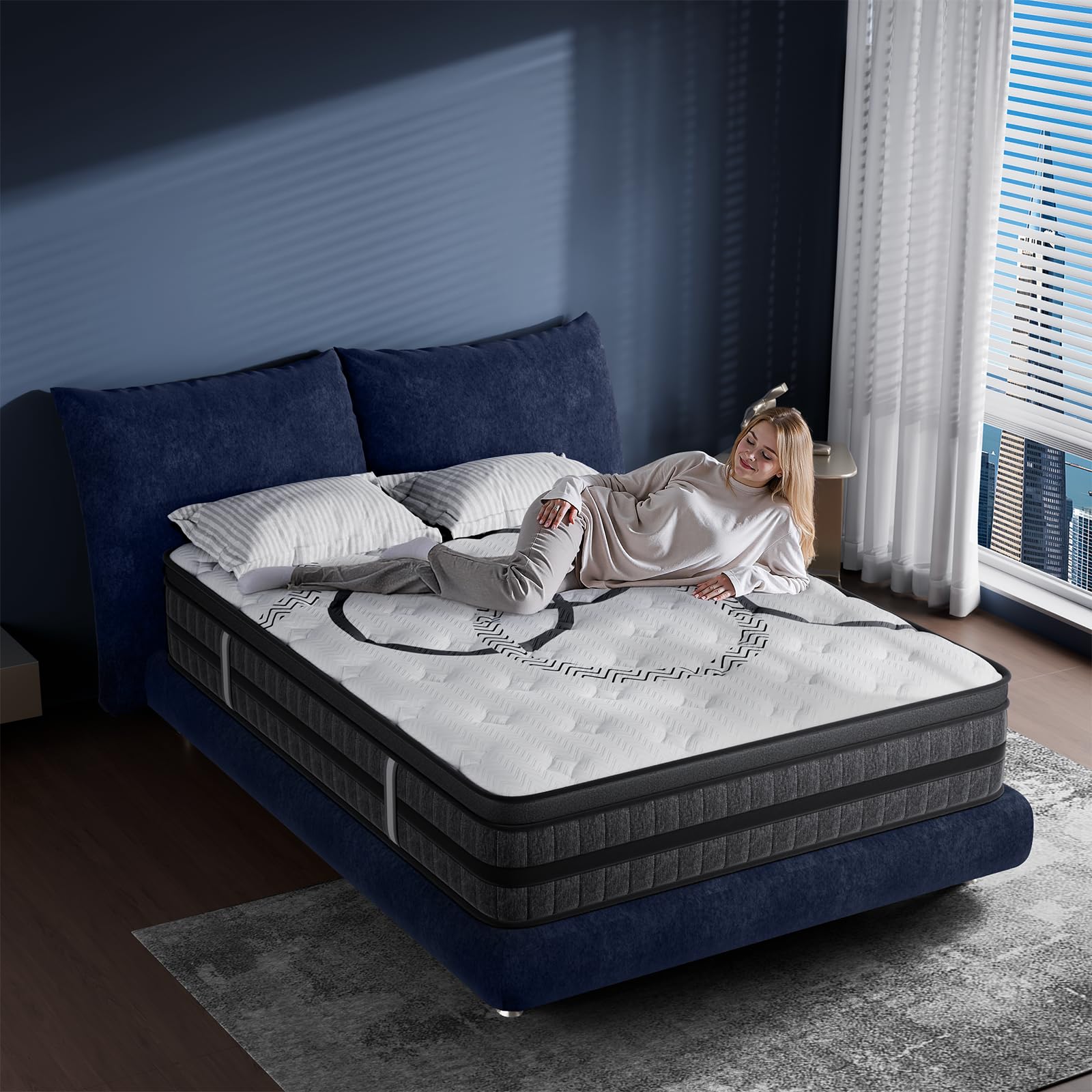 Queen-Matratze 12 Zoll Hybrid  – Memory Foam Mattress In A Box Queen Bewertung und Preis