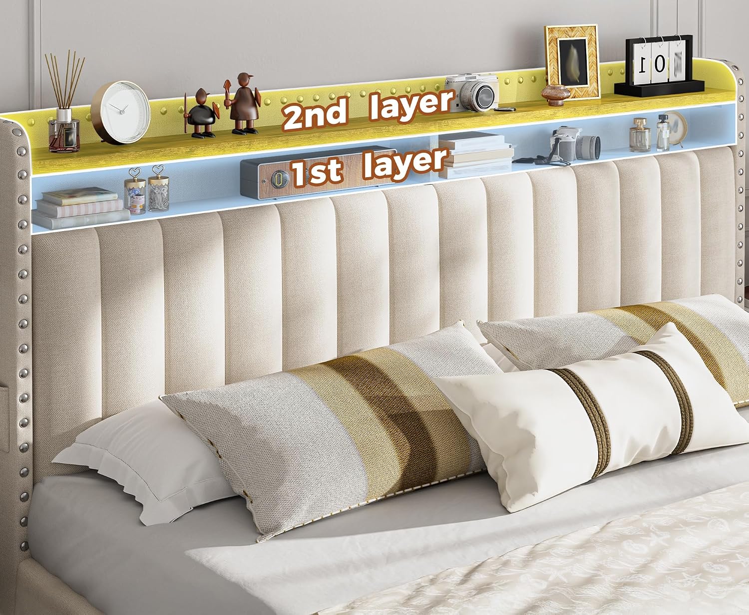 Kingsize-Bettgestell mit 4 Sch – King Size Bed Frame With Storage Drawers Bewertung und Preis