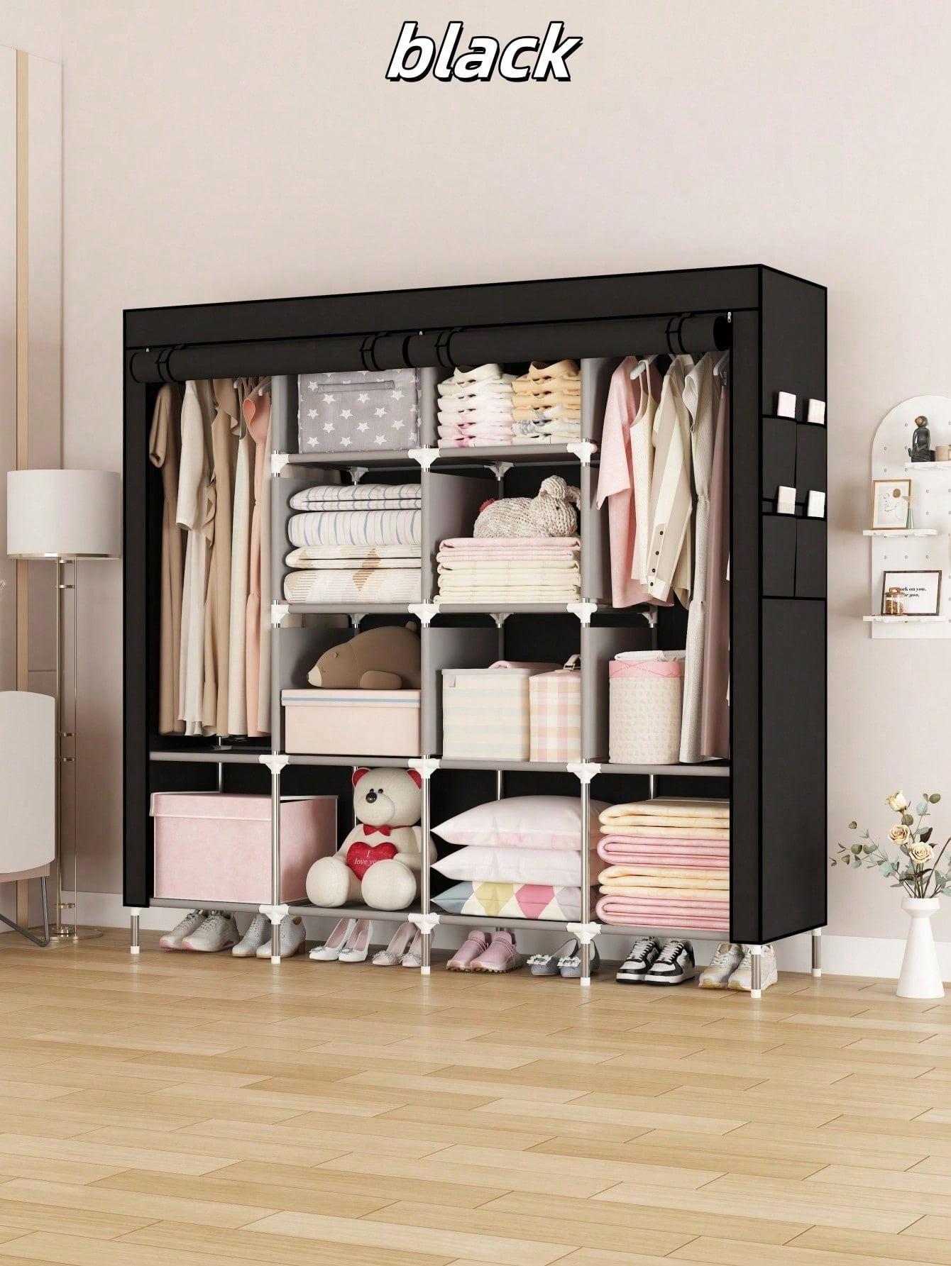 Großer tragbarer Kleiderschran – Wardrobe Closet Portable Fabric Cover Bewertung und Preis
