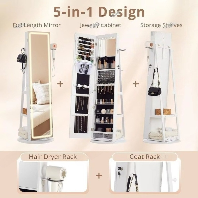 Stehender Schmuckschrank mit S – Full Length Mirror Jewelry Armoire Bewertung und Preis