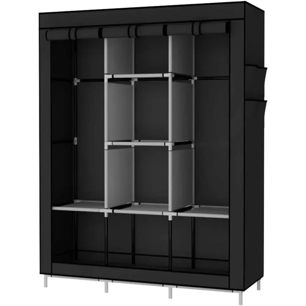 Tragbarer Kleiderschrank, Klei – Wardrobe Closet Portable Fabric Cover Bewertung und Preis